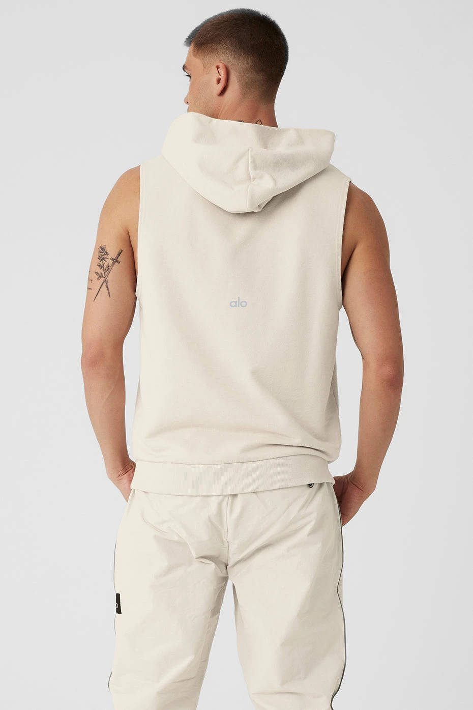 Chill Sleeveless Hoodie - Bone 2 Chill Sleeveless Hoodie - Bone - Image 2