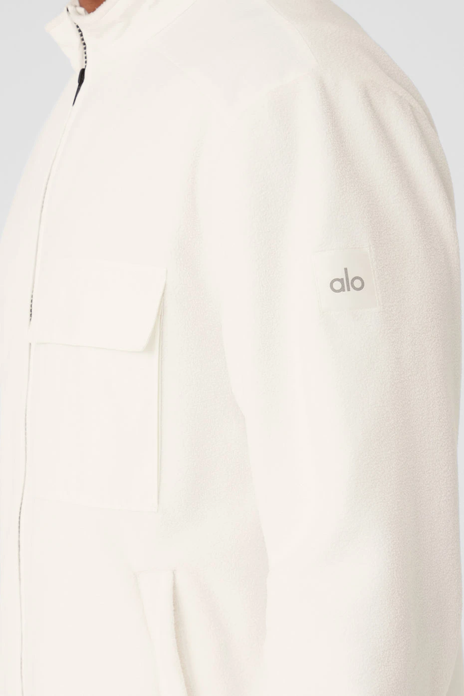 Polar Fleece Ridge Full Zip Jacket - Ivory 4 Polar Fleece Ridge Full Zip Jacket - Ivory - Image 4