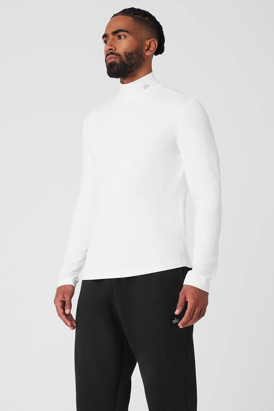 Conquer Reform Mock Neck Long Sleeve - White 3 Conquer Reform Mock Neck Long Sleeve - White - Image 3