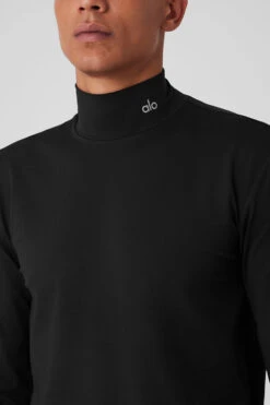 Conquer Reform Mock Neck Long Sleeve - Black -ALO Clothing Shop M3218R 01 b1 s3 a4 1 m154