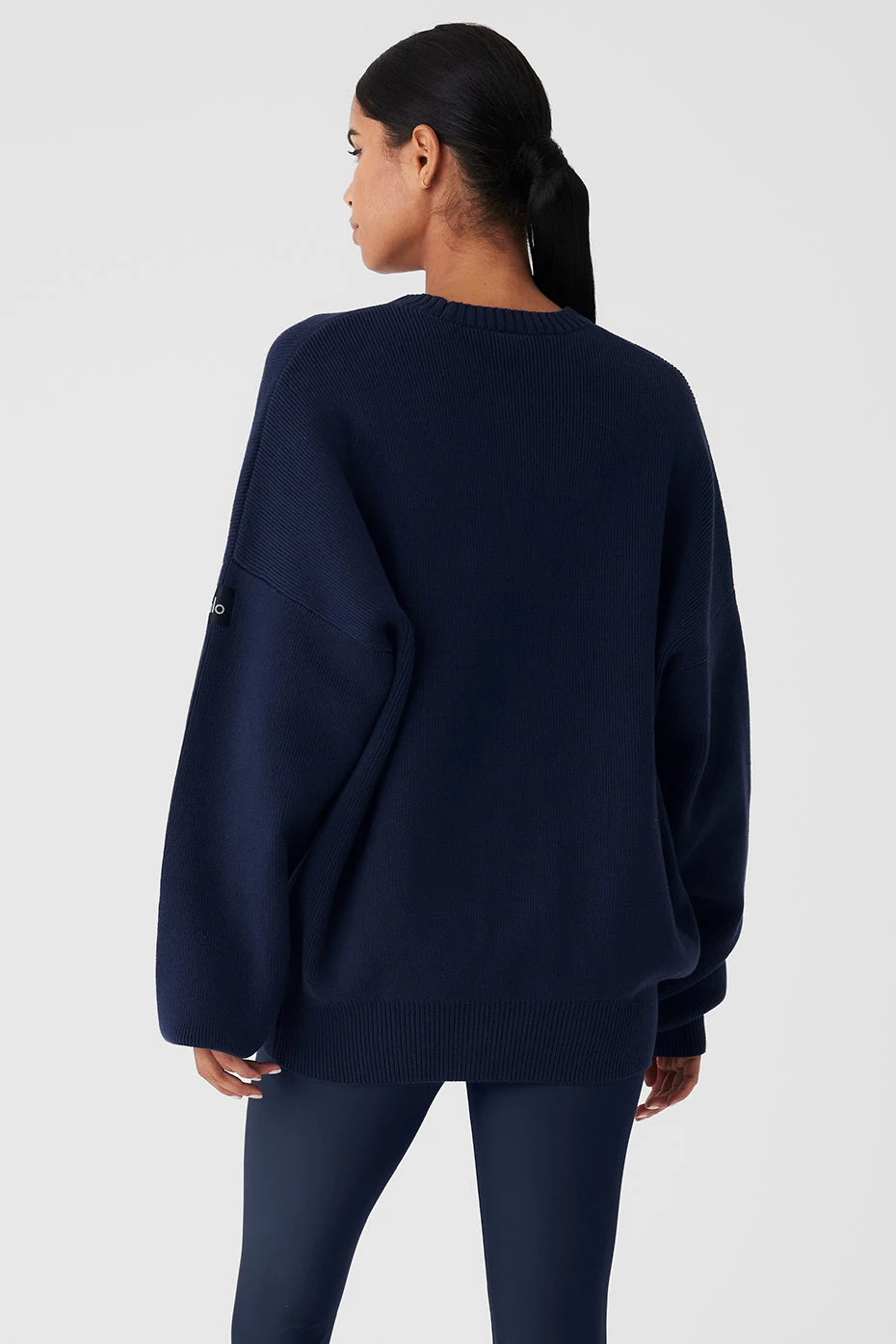 Scholar Crew Neck Sweater - Navy 2 Scholar Crew Neck Sweater - Navy - Image 2