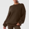 Scholar Crew Neck Sweater - Espresso