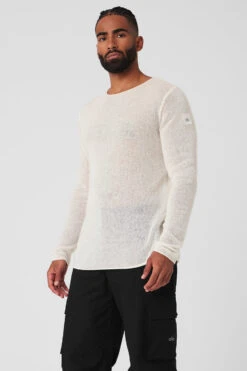 Cashmere Reform Long Sleeve - Ivory 6 Cashmere Reform Long Sleeve - Ivory -ALO Clothing Shop M3229R 03299 b1 s3 a3 1 m93