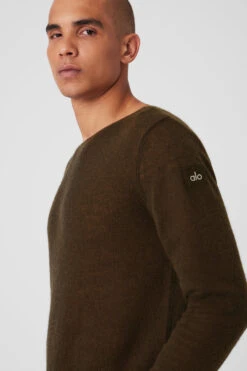 Cashmere Reform Long Sleeve - Espresso -ALO Clothing Shop M3229R 04064 b1 s3 a4 1 m154
