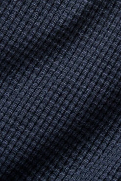 Elevate Waffle Long Sleeve Crew - Navy -ALO Clothing Shop M3265R 03842 b1 s3 a5 m180