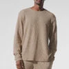 Elevate Waffle Long Sleeve Crew - Gravel