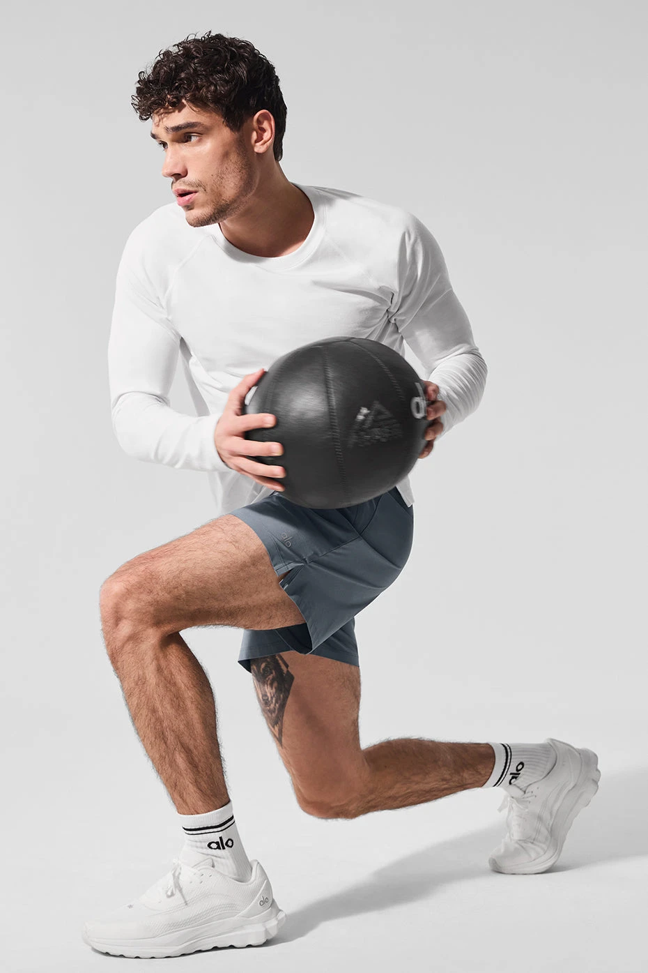 Alo Vapor Crewneck Long Sleeve - White 5 Alo Vapor Crewneck Long Sleeve - White - Image 5