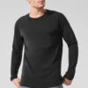 Alo Vapor Crewneck Long Sleeve - Black