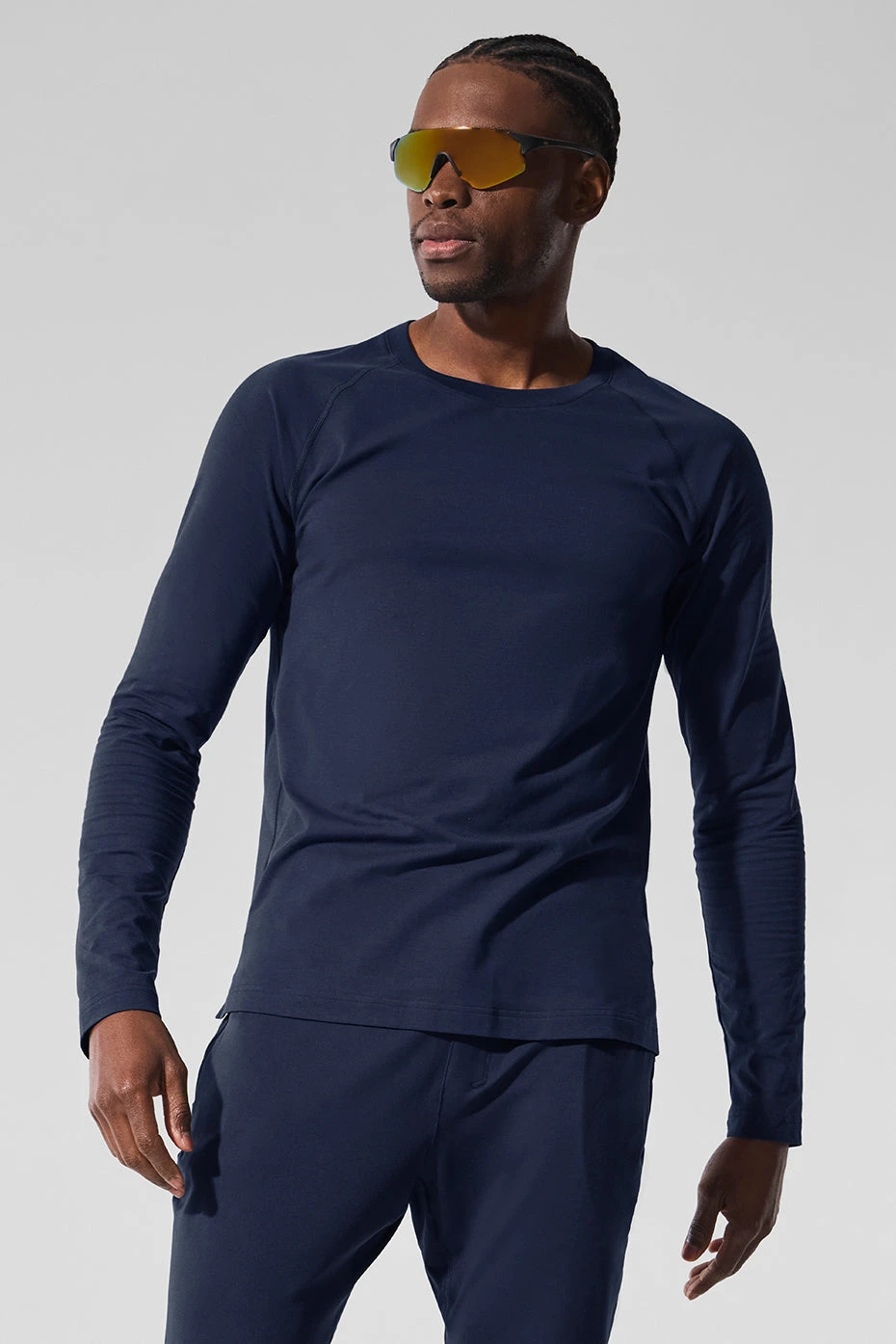 Alo Vapor Crewneck Long Sleeve - Navy 1 Alo Vapor Crewneck Long Sleeve - Navy