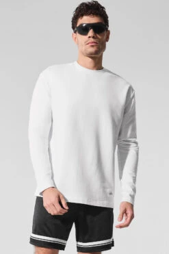 Double Take Long Sleeve Crew - White