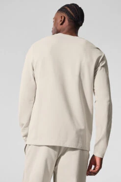 Double Take Long Sleeve Crew - Bone -ALO Clothing Shop M3299R 03040 b1 s1 a2 1 m221