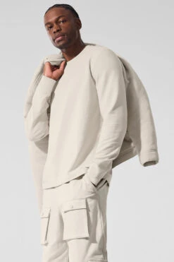 Double Take Long Sleeve Crew - Bone -ALO Clothing Shop M3299R 03040 b1 s1 a3 1 m221