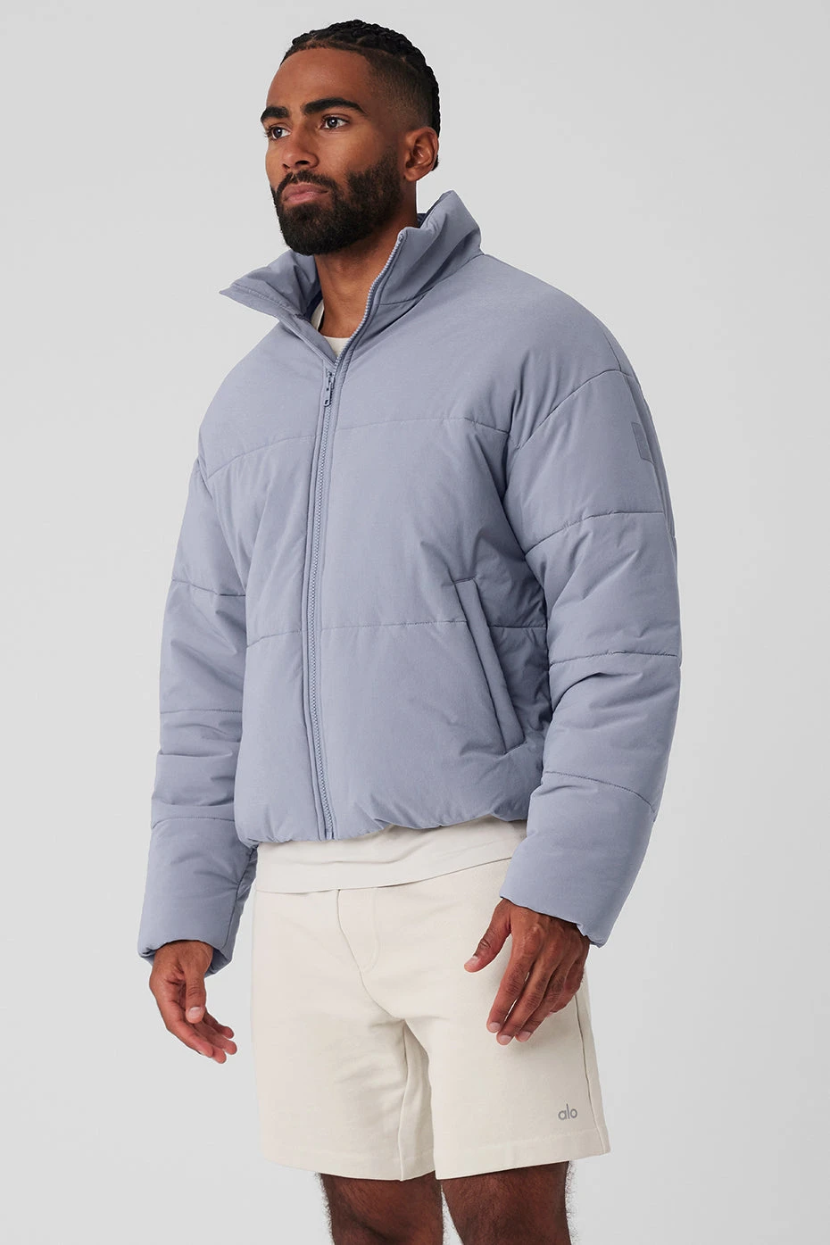 Stretch Woven Street Puffer - Fog 3 Stretch Woven Street Puffer - Fog - Image 3