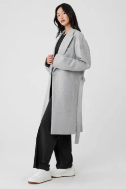 Wool Gameday Overcoat - Athletic Heather Grey 7 Wool Gameday Overcoat - Athletic Heather Grey -ALO Clothing Shop M4143R 02910 b1 s1 a3 1 m54