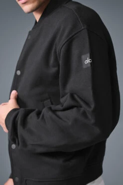 Renown Varsity Jacket - Black -ALO Clothing Shop M4144R 01 b1 s1 a2 1 m214