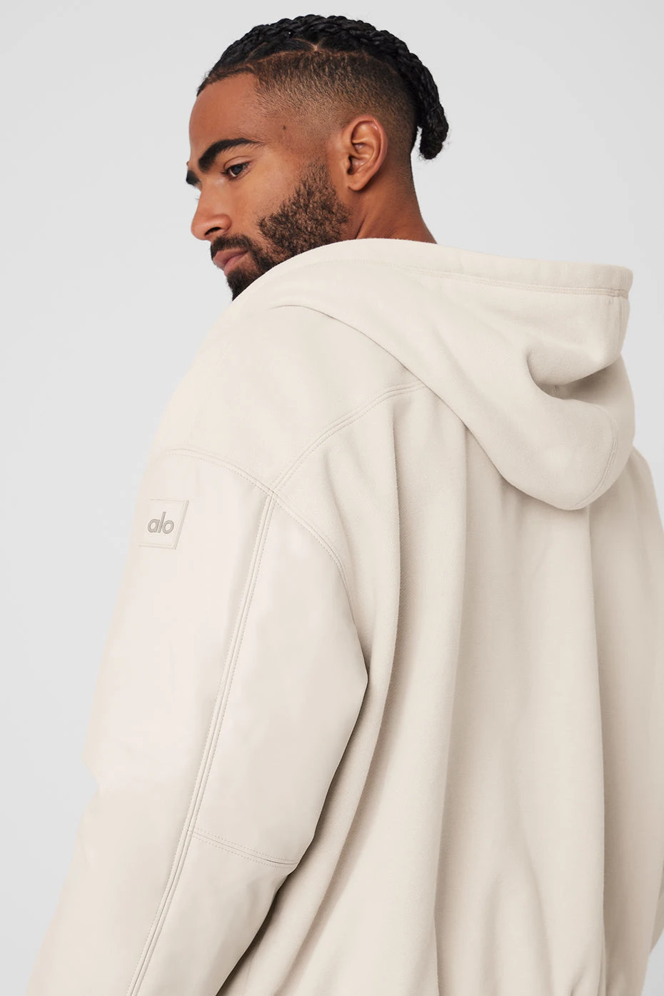 Select Hooded Bomber Jacket - Bone 4 Select Hooded Bomber Jacket - Bone - Image 4