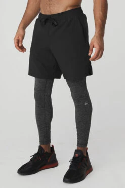 Stability 2-In-1 Pant - Black/Dark Grey Marl -ALO Clothing Shop M5047R 02725 b1 s3 a2 1 m93