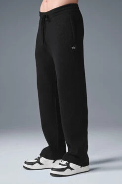 Scholar Straight Leg Sweatpant - Black -ALO Clothing Shop M5171R 01 b1 s1 a3 1 m214