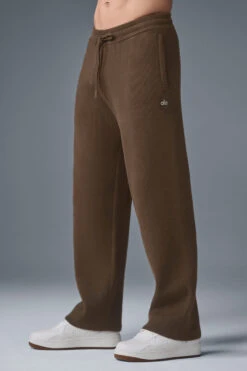 Scholar Straight Leg Sweatpant - Espresso -ALO Clothing Shop M5171R 04064 b1 s1 a3 1 m214