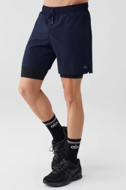 7'' Unity 2 In 1 Short - Navy/Black -ALO Clothing Shop M6060R 04660 b1 s3 a2 1 m108