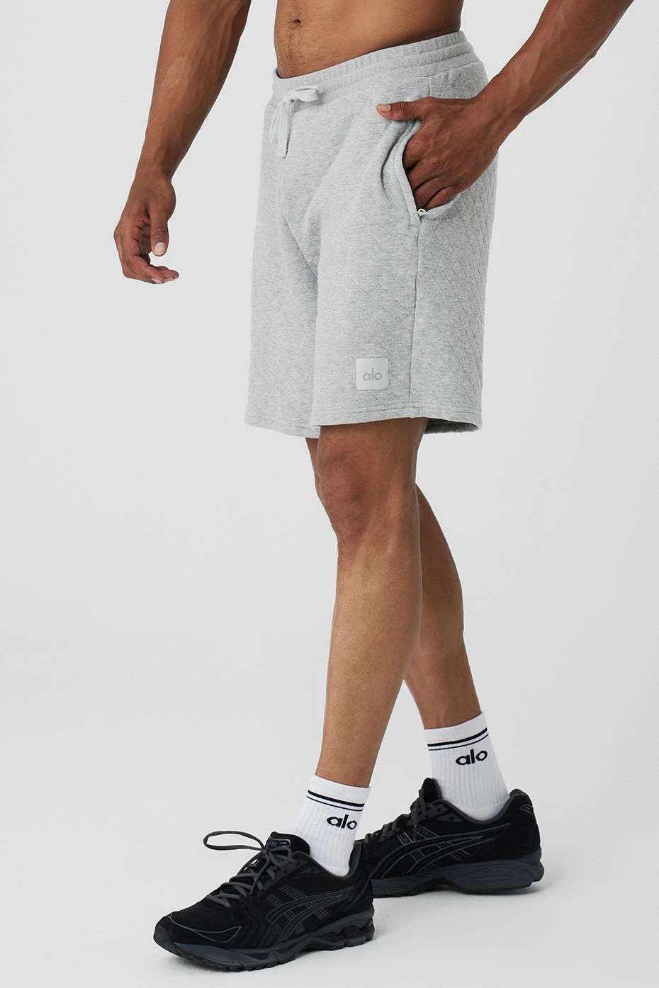 Quilted Stadium Short - Athletic Heather Grey 2 Quilted Stadium Short - Athletic Heather Grey - Image 2