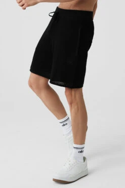 Open-Knit Short - Black -ALO Clothing Shop M6117R 01 b1 s3 a2 1 m108