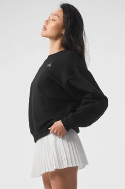 Accolade Crew Neck Pullover - Black -ALO Clothing Shop U3031RG 01 b1 s1 a3 1 m54 19515c91 9189 4235 ba22 54d79c79bb33