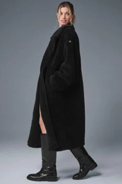 Oversized Sherpa Trench - Black -ALO Clothing Shop U4012R 01 b1 s1 a3 1 m91