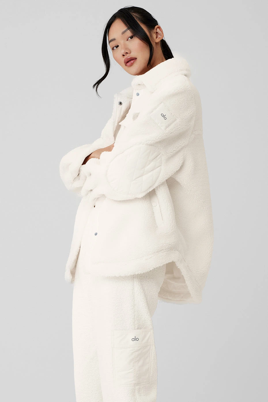 Sherpa Edge Shacket - Ivory 3 Sherpa Edge Shacket - Ivory - Image 3