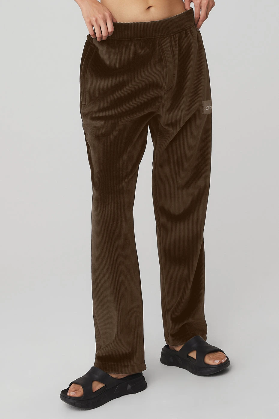 Velour Baller Pant - Espresso 1 Velour Baller Pant - Espresso