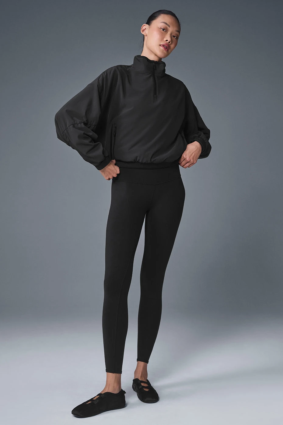 Cropped Elevation Coverup - Black 4 Cropped Elevation Coverup - Black - Image 4