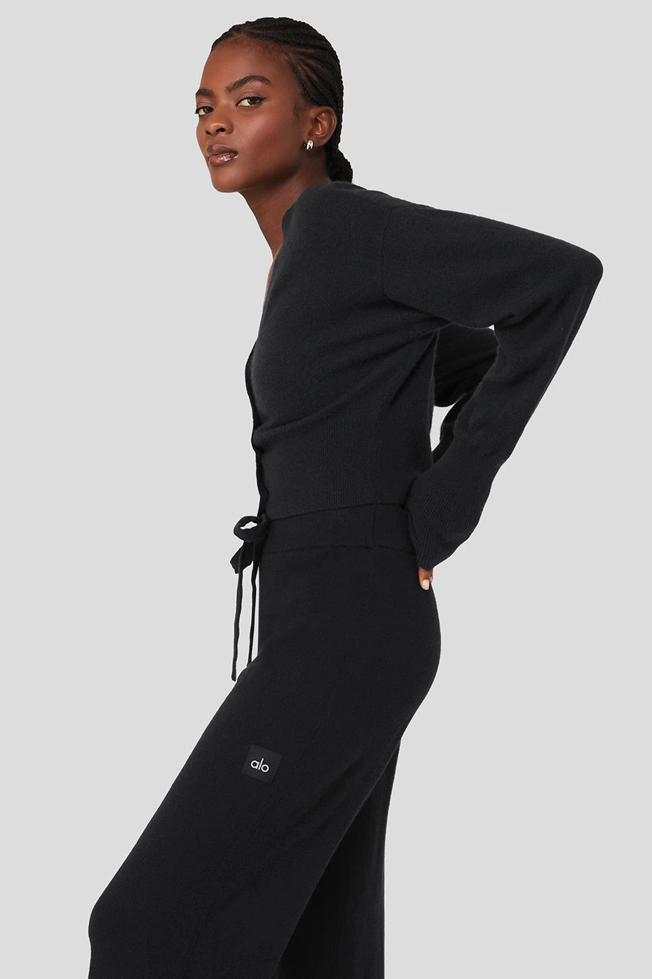 Cashmere Jet Set Cardigan - Black 3 Cashmere Jet Set Cardigan - Black - Image 3