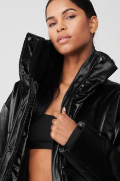 Orion Cropped Puffer - Black 9 Orion Cropped Puffer - Black -ALO Clothing Shop W4464R 01 b1 s1 a4 2 m18