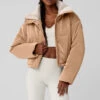 Orion Cropped Puffer - Toasted Almond
