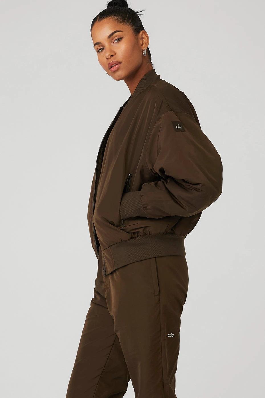 Faux Fur Urbanite Bomber - Espresso/Ivory 3 Faux Fur Urbanite Bomber - Espresso/Ivory - Image 3