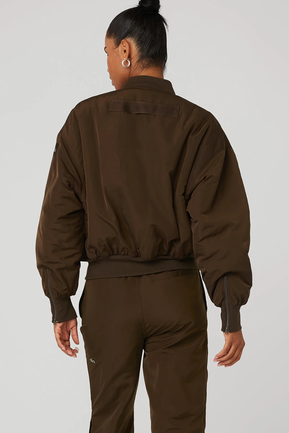 Faux Fur Urbanite Bomber - Espresso/Ivory 2 Faux Fur Urbanite Bomber - Espresso/Ivory - Image 2