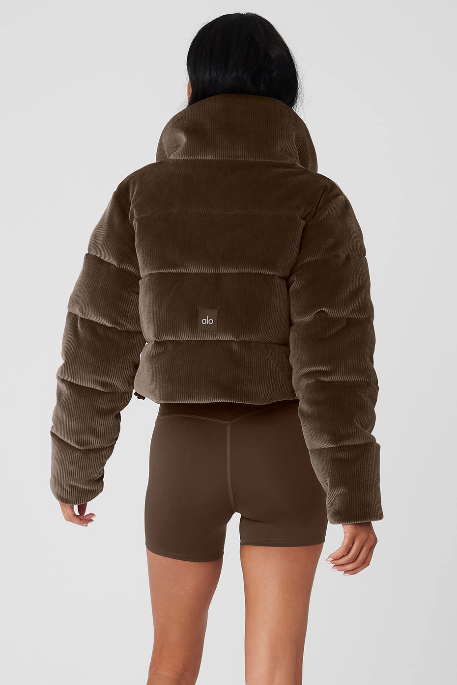 Ribbed Velour Gold Rush Puffer - Macchiato 2 Ribbed Velour Gold Rush Puffer - Macchiato - Image 2