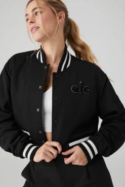 Cropped G.O.A.T Jacket - Black -ALO Clothing Shop W4501R 01 b1 s1 a5 1 m89