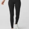 Jacquard High-Waist Checkered Legging - Black/Anthracite