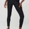 Ribbed Airlift High-Waist 7/8 Enchanted Legging - Black