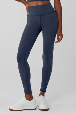 Airbrush Winter Warm High-Waist Nocturne Legging - Navy