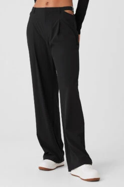 Mid-Rise Showdown Trouser - Black -ALO Clothing Shop W51214R 01 b1 s1 a1 1 m125