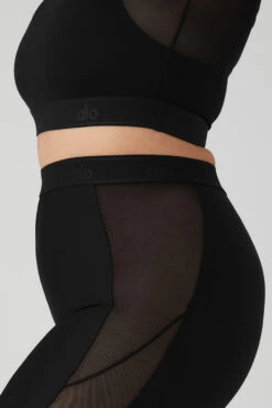 Airlift High-Waist Ballet Dream Legging - Black -ALO Clothing Shop W51235R 01 b1 s4 a4 1 m127