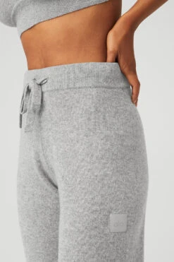 Cashmere High-Waist Jet Set Wide Leg Pant - Dove Grey Heather -ALO Clothing Shop W51266R 02288 b1 s1 a4 1 m18