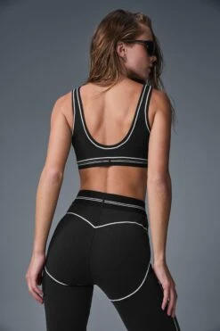 Airbrush High-Waist Heart Throb Legging - Black/White -ALO Clothing Shop W51298R 0100 b1 s1 a2 1 m224