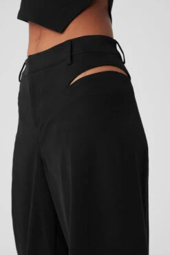 High-Waist Risk Taker Trouser - Black 8 High-Waist Risk Taker Trouser - Black -ALO Clothing Shop W51338R 01 b1 s1 a4 1 m18