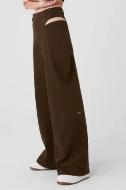 High-Waist Risk Taker Trouser - Espresso -ALO Clothing Shop W51338R 04064 b1 s1 a2 178 m18