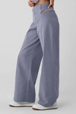 High-Waist Risk Taker Trouser - Fog -ALO Clothing Shop W51338R 05134 b1 s1 a2 1 m54