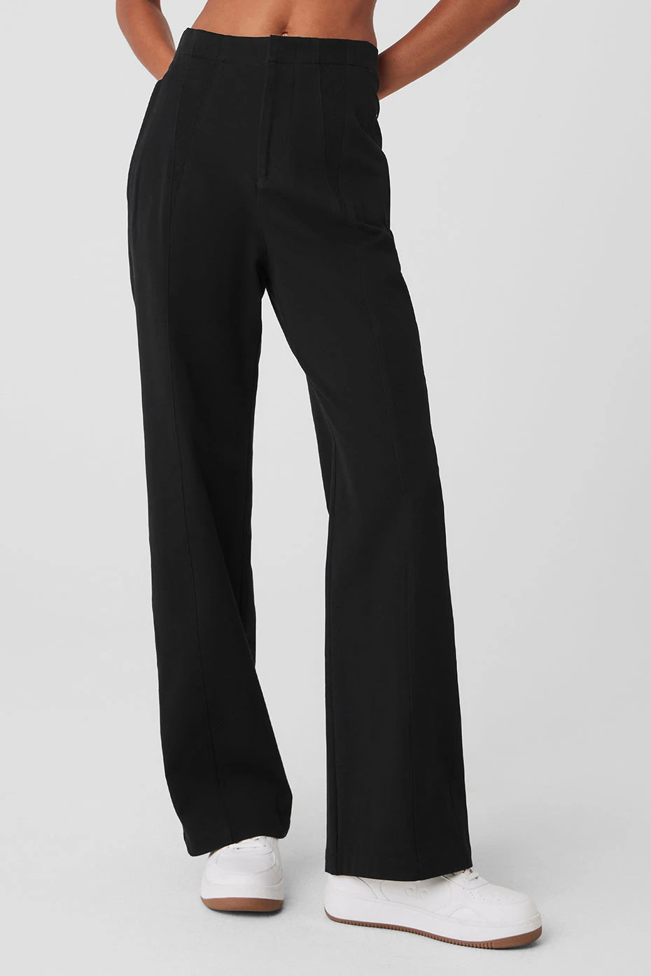 High-Waist On Point Moto Trouser - Black 1 High-Waist On Point Moto Trouser - Black
