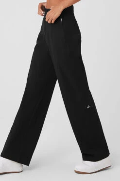 High-Waist On Point Moto Trouser - Black 6 High-Waist On Point Moto Trouser - Black -ALO Clothing Shop W51341R 01 b1 s1 a2 1 m18